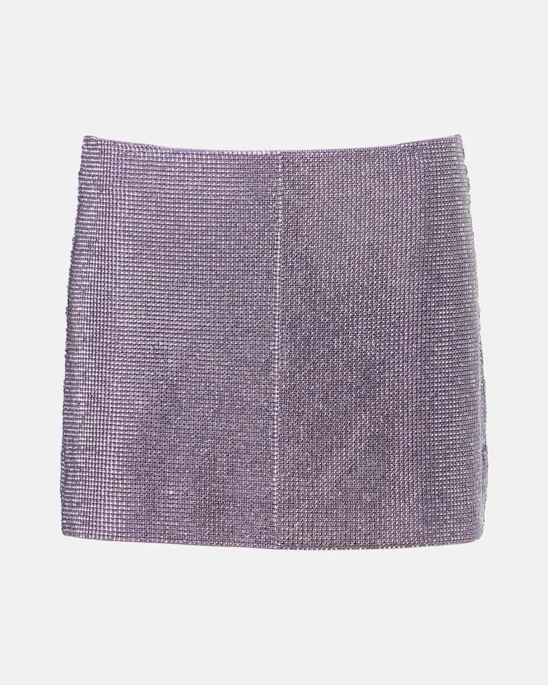 Self-Portrait Minirock mit Kristallen Violett