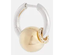 Einzelner Ohrring Piercing aus 14kt Weiss- und Gelbgold mit Diamanten