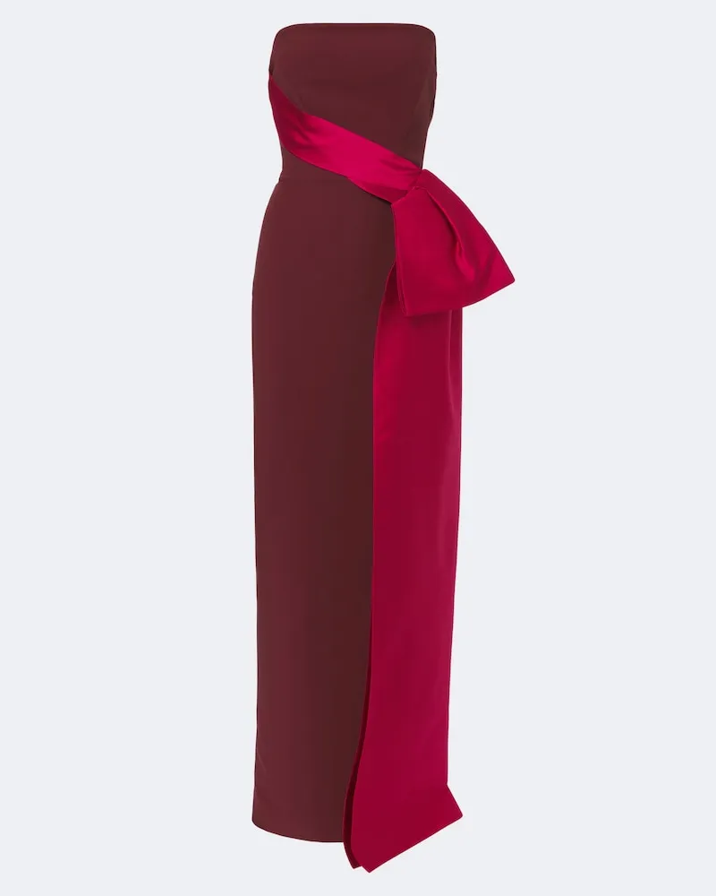 Roland Mouret Bustier-Robe aus Crêpe Burgunderrot