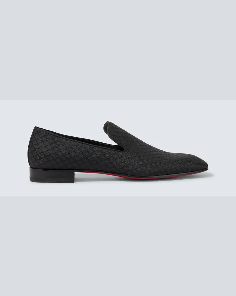 Christian Louboutin Slip-Ons Dandelion aus Jacquard Schwarz