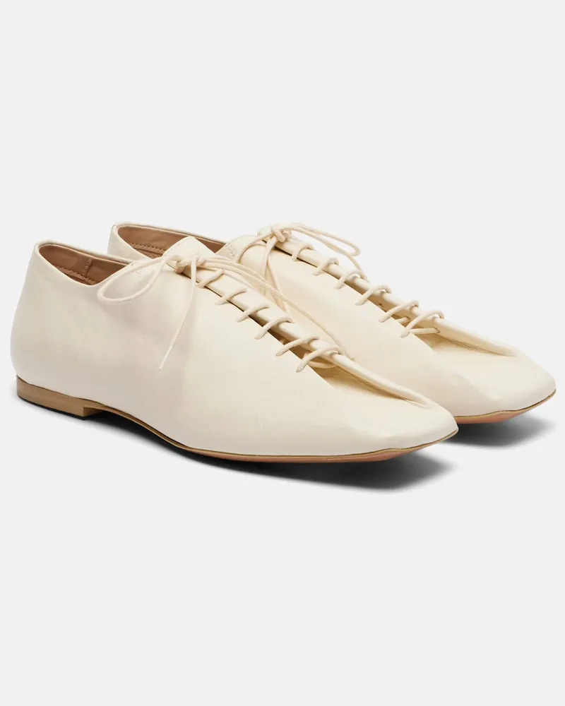 Christophe Lemaire Schnürschuhe Souris aus Leder Weiß