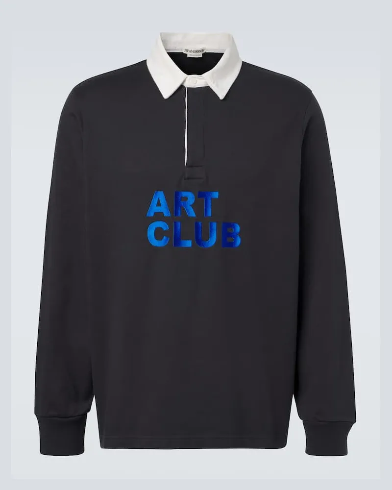 J.W.Anderson Polohemd Art Club aus Baumwoll-Jersey Schwarz