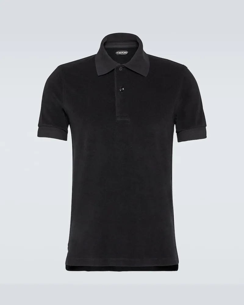 Tom Ford Polohemd aus einem Baumwollgemisch Schwarz
