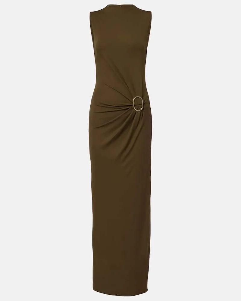 Roland Mouret Maxikleid aus Jersey Grün