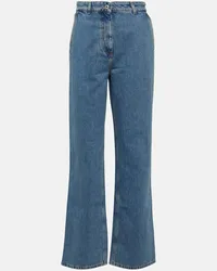 Burberry High-Rise Straight Jeans Blau