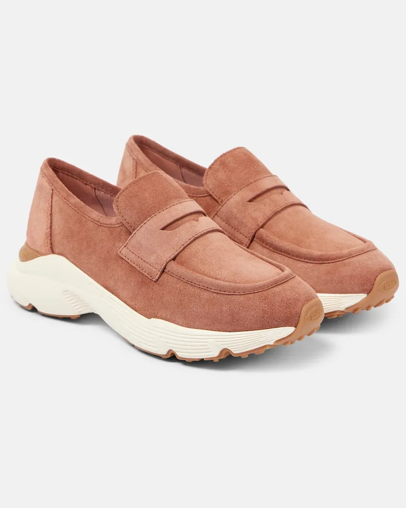 TOD'S Sneakers aus Veloursleder Beige