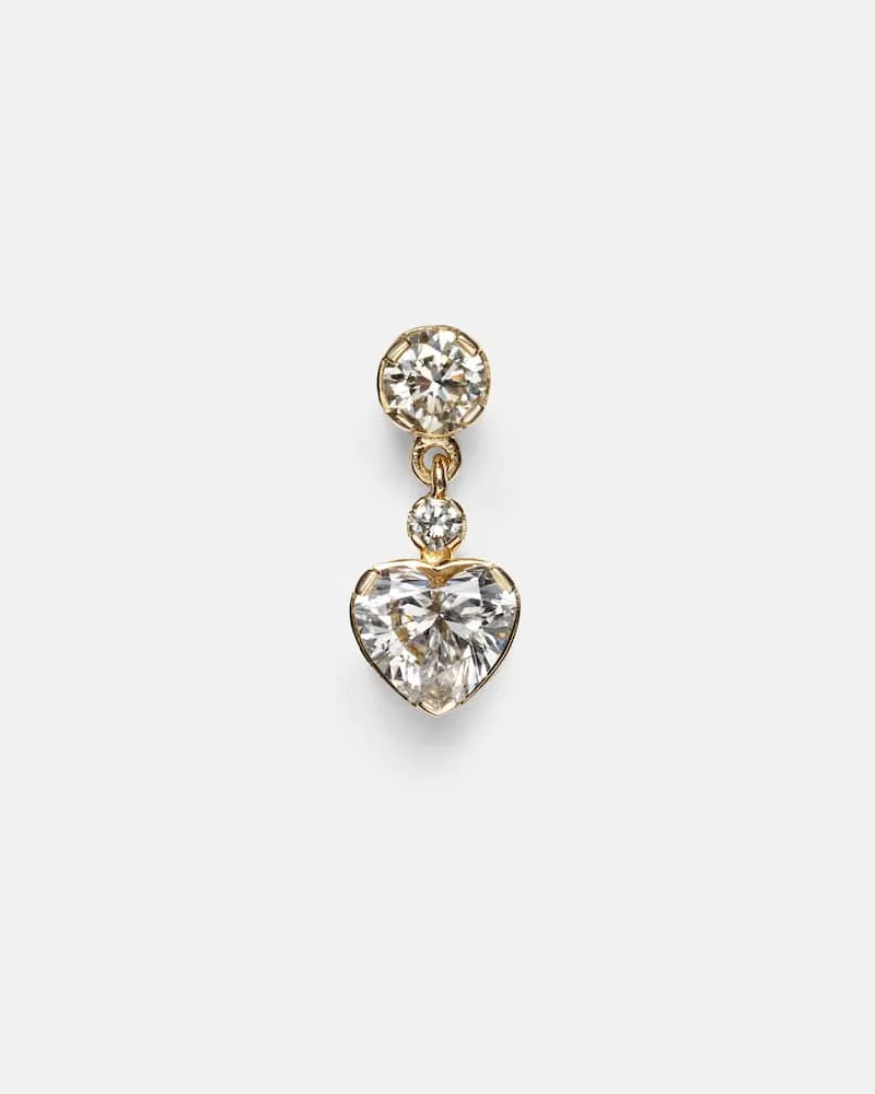 Sophie Bille Brahe Einzelner Ohrring Chambre Diamant aus 18kt Gelbgold mit Diamanten Gold