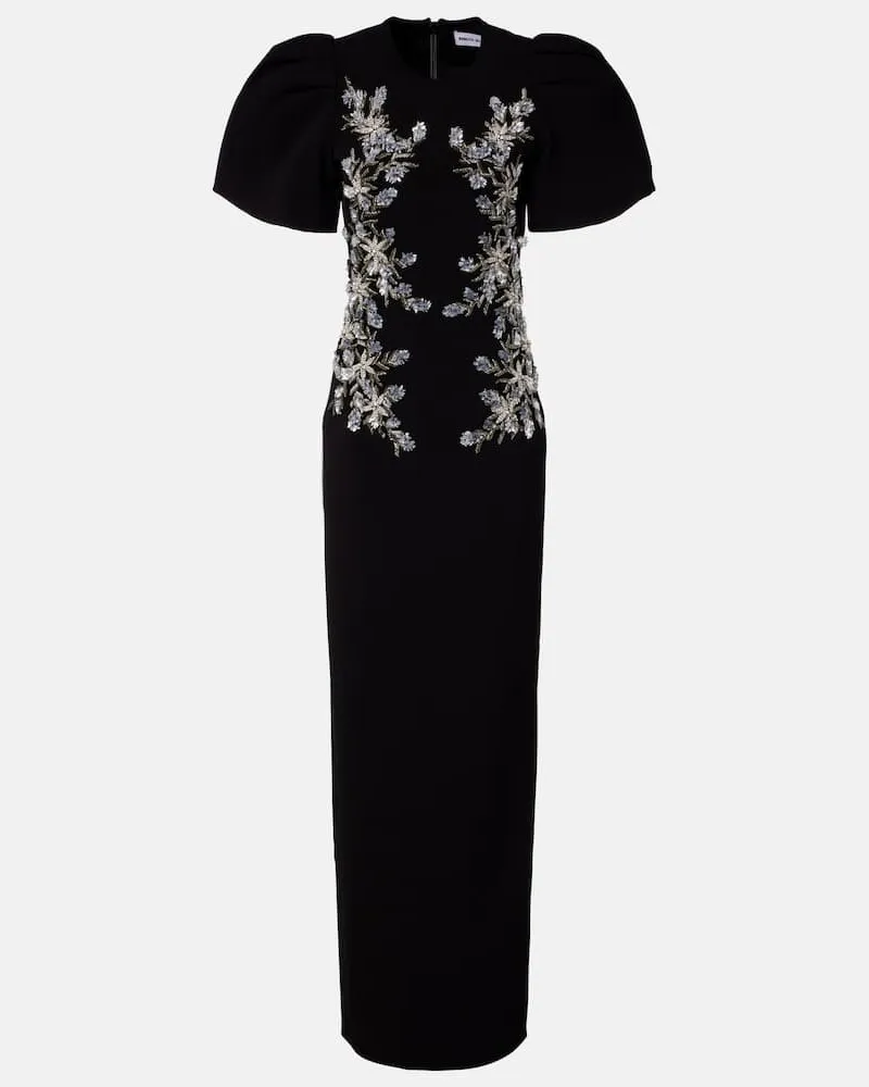 Rebecca Vallance Robe Zephyr mit Kristallen Schwarz