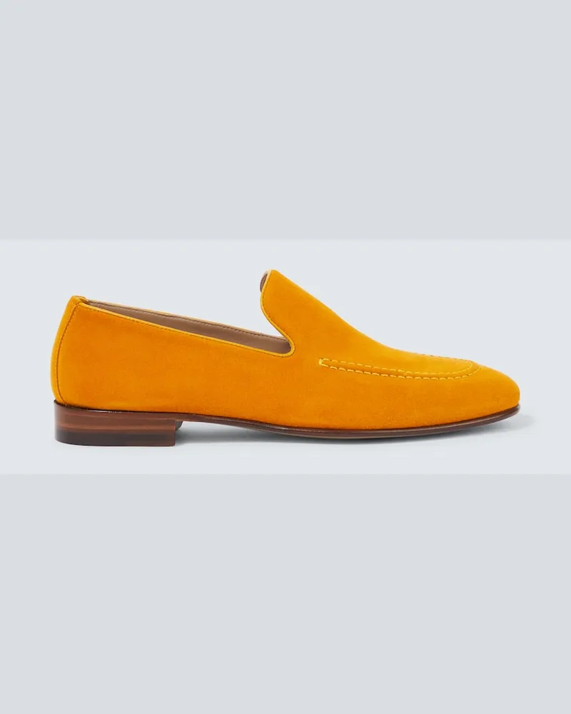 Manolo Blahnik Slip-Ons Truro aus Veloursleder Gelb
