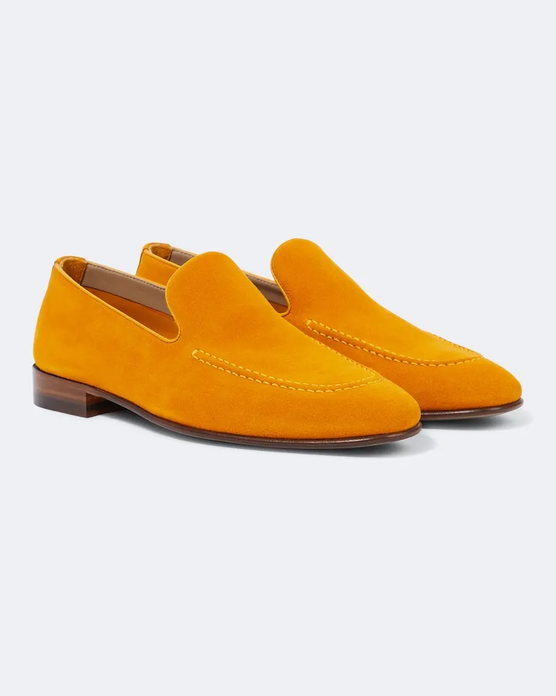 Manolo Blahnik Slip-Ons Truro aus Veloursleder Gelb