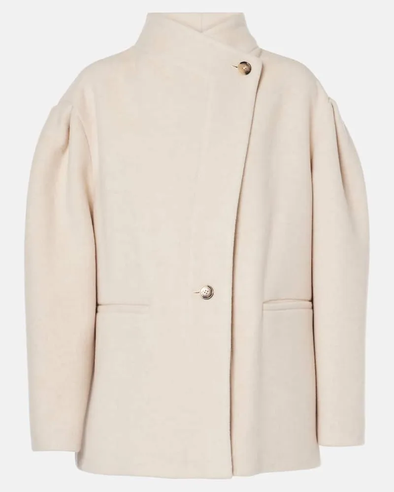 Isabel Marant Jacke Jabadi aus einem Wollgemisch Weiß