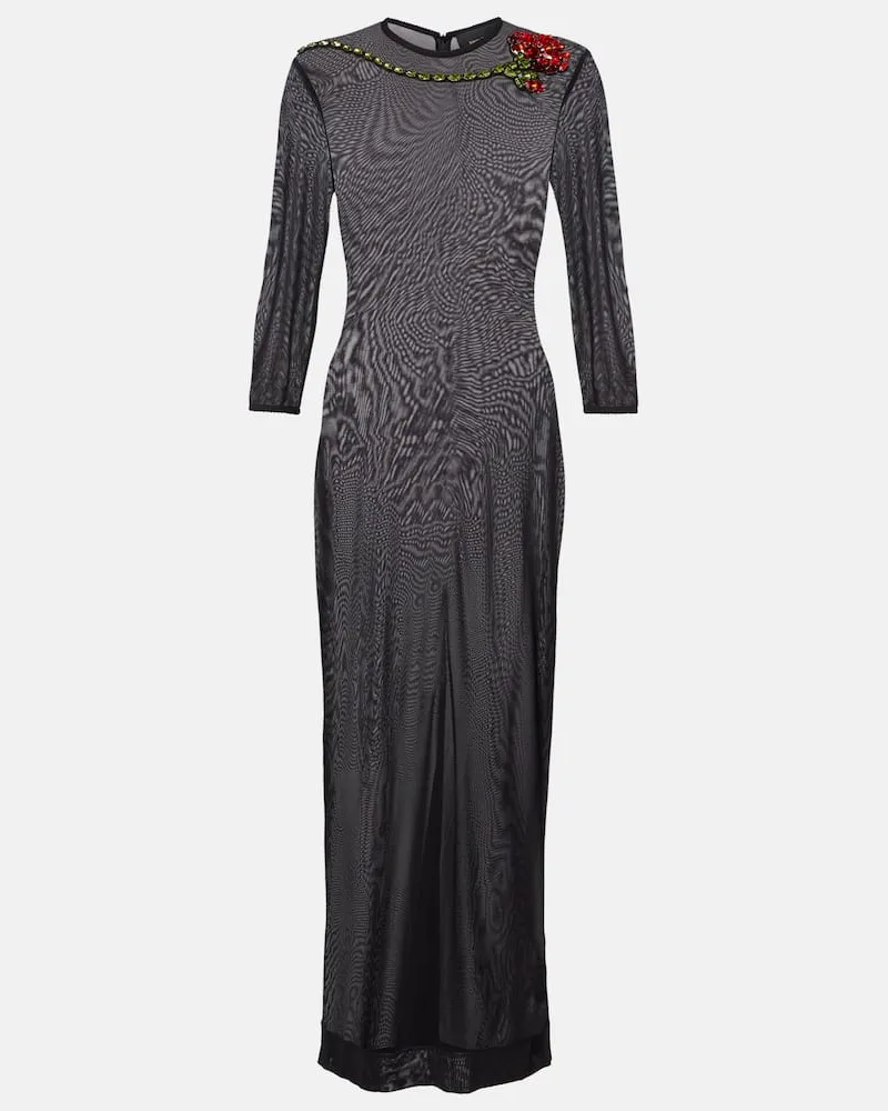 Simone Rocha Verziertes Cocktailkleid Schwarz
