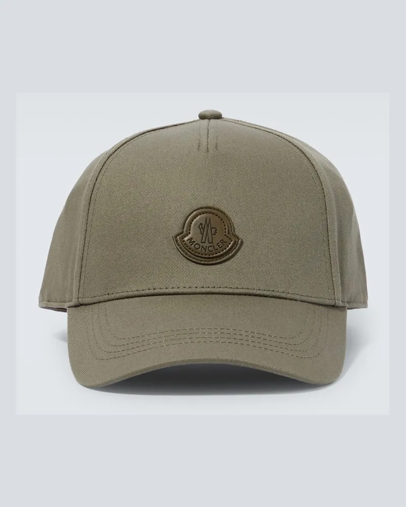 Moncler Baseballcap aus Baumwolle Gruen