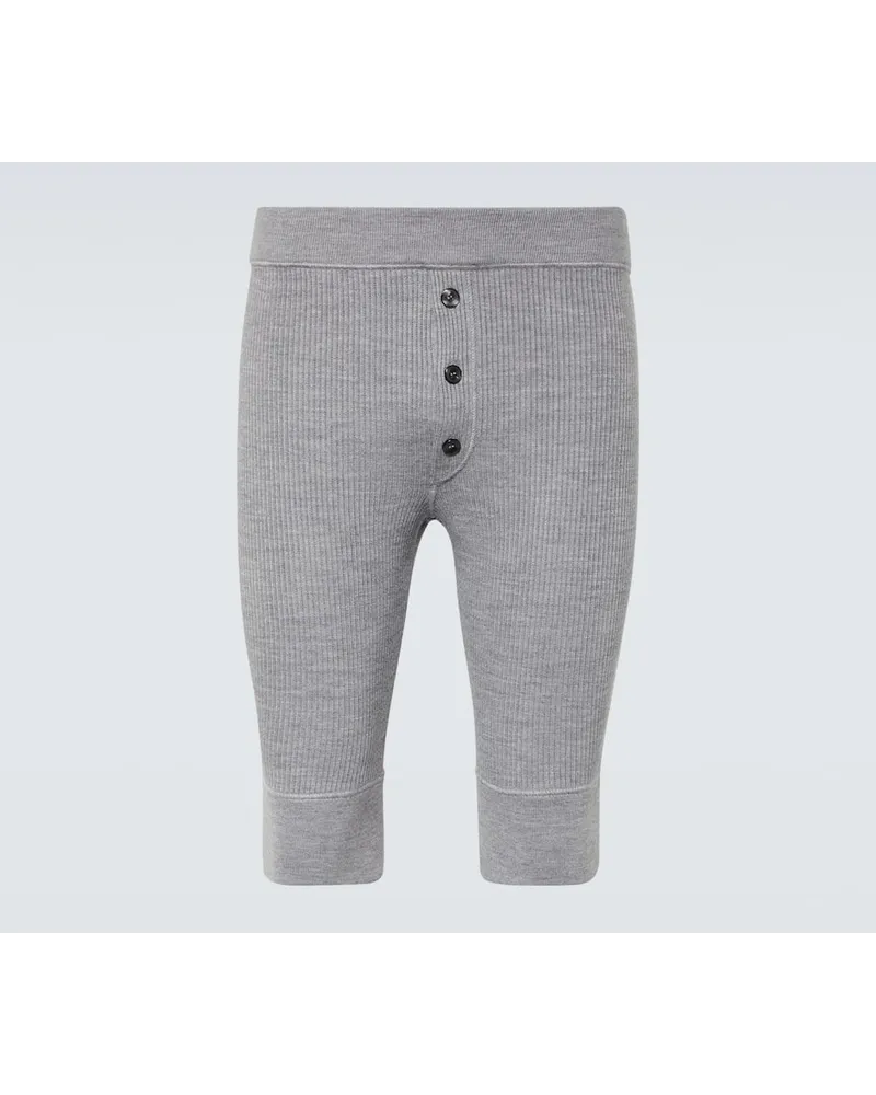 Dolce & Gabbana Shorts aus einem Wollgemisch Grau