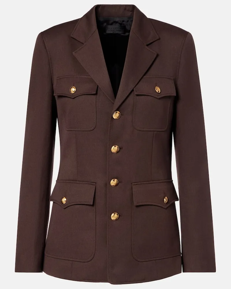 Nili Lotan Blazer Nelson aus Schurwolle Burgunderrot