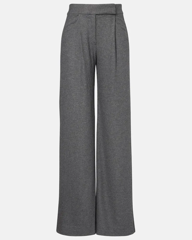 Veronica Beard Weite Mid-Rise-Hose Grau