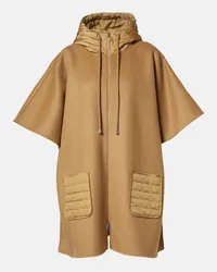 Moncler Cape aus einem Wollgemisch Braun