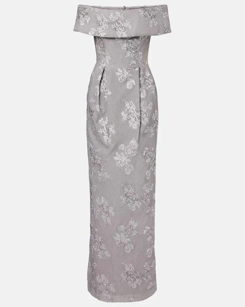 Rebecca Vallance Bustier-Robe Ruth aus Brokat Silber