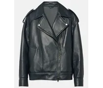 Oversize-Bikerjacke aus Leder