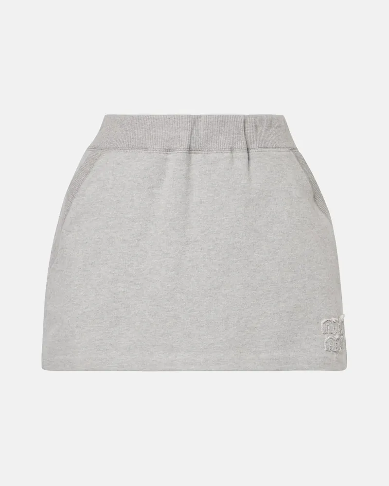 Miu Miu Minirock aus Baumwolle Grau