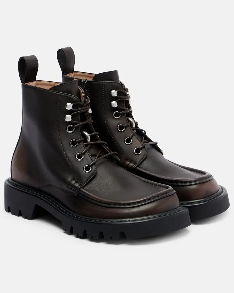 Loewe Schnürstiefel Sierra aus Leder Braun