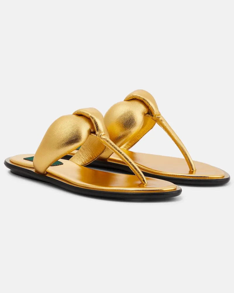 Emilio Pucci Sandalen aus Metallic-Leder Gold