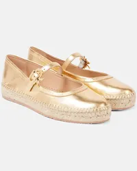 Gianvito Rossi Espadrilles Elda aus Metallic-Leder Gold