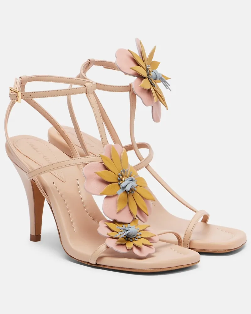 Zimmermann Sandalen Lilia 85 aus Leder Rosa