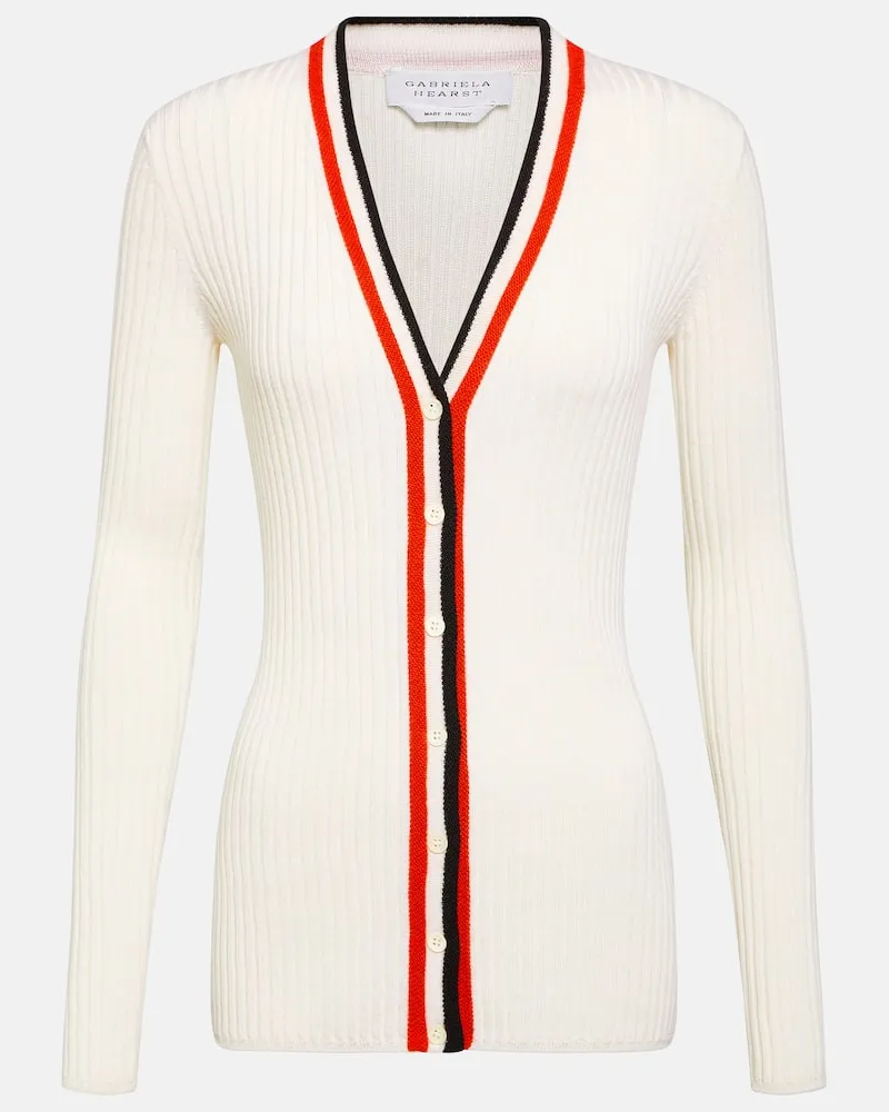 Gabriela Hearst Cardigan Myrine aus Kaschmir und Seide Weiã
