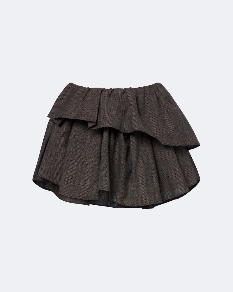 Acne Studios Minirock aus einem Wollgemisch Braun