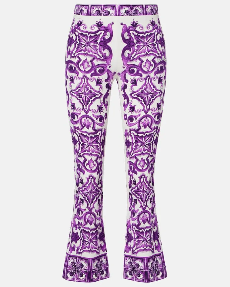 Dolce & Gabbana Schlaghose Majolica aus einem Seidengemisch Violett