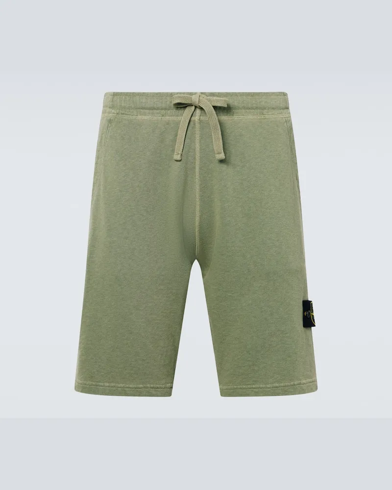 Stone Island Shorts Compass aus Baumwolle Grün