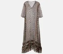 Bedrucktes Midikleid aus Chiffon
