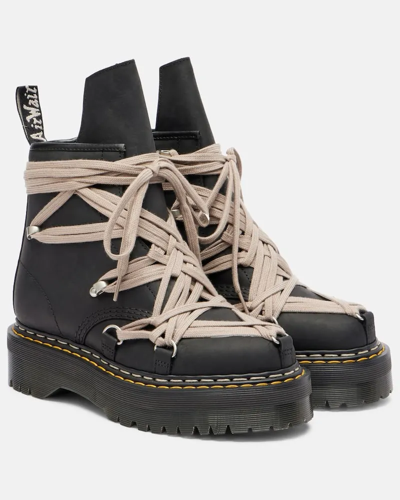 Rick Owens X Dr. Martens Schnürstiefel aus Leder Schwarz