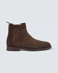 Brunello Cucinelli Chelsea Boots aus Veloursleder Braun