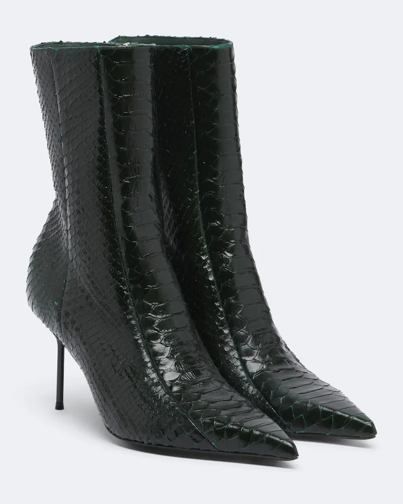Paris Texas Ankle Boots Lidia aus Leder Grün