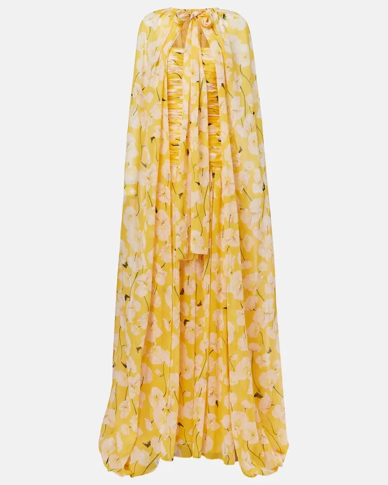 Carolina Herrera New York Robe aus Seide Multicolor
