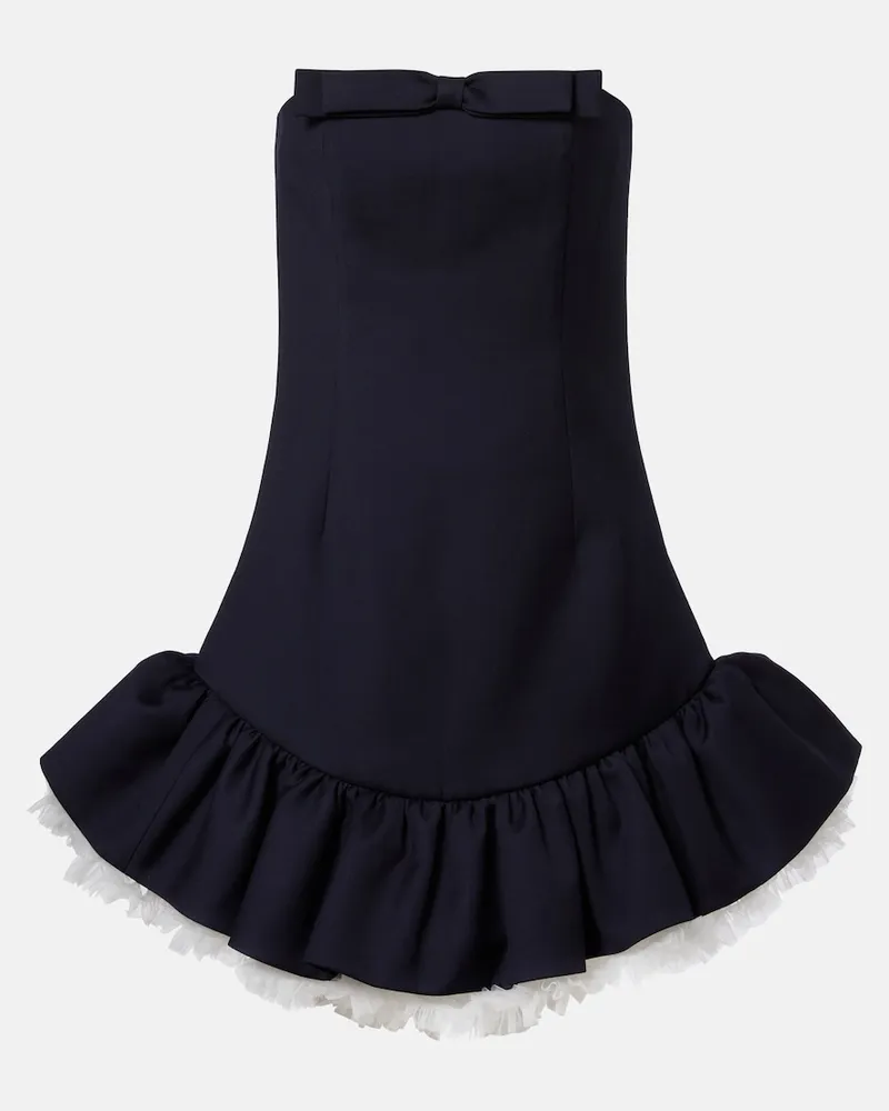 SHUSHU/TONG Minikleid aus Wolle Blau