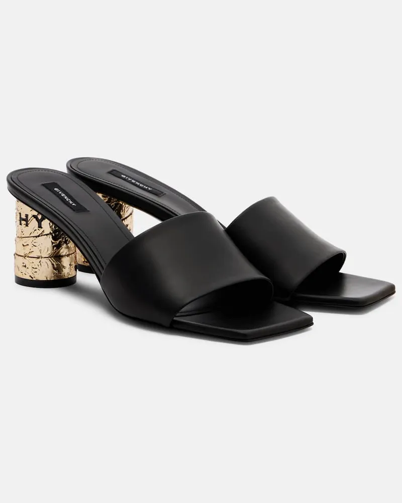 Givenchy Pantoletten Tape 65 aus Leder Schwarz