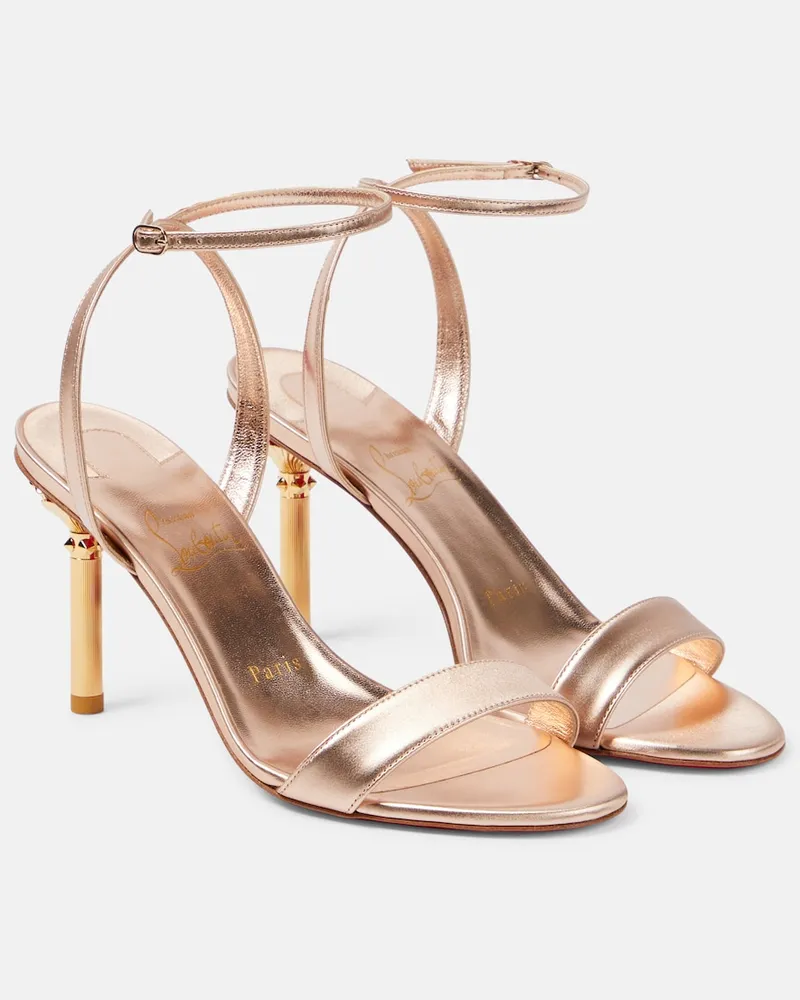Christian Louboutin Sandalen Mascasandal aus Leder Beige