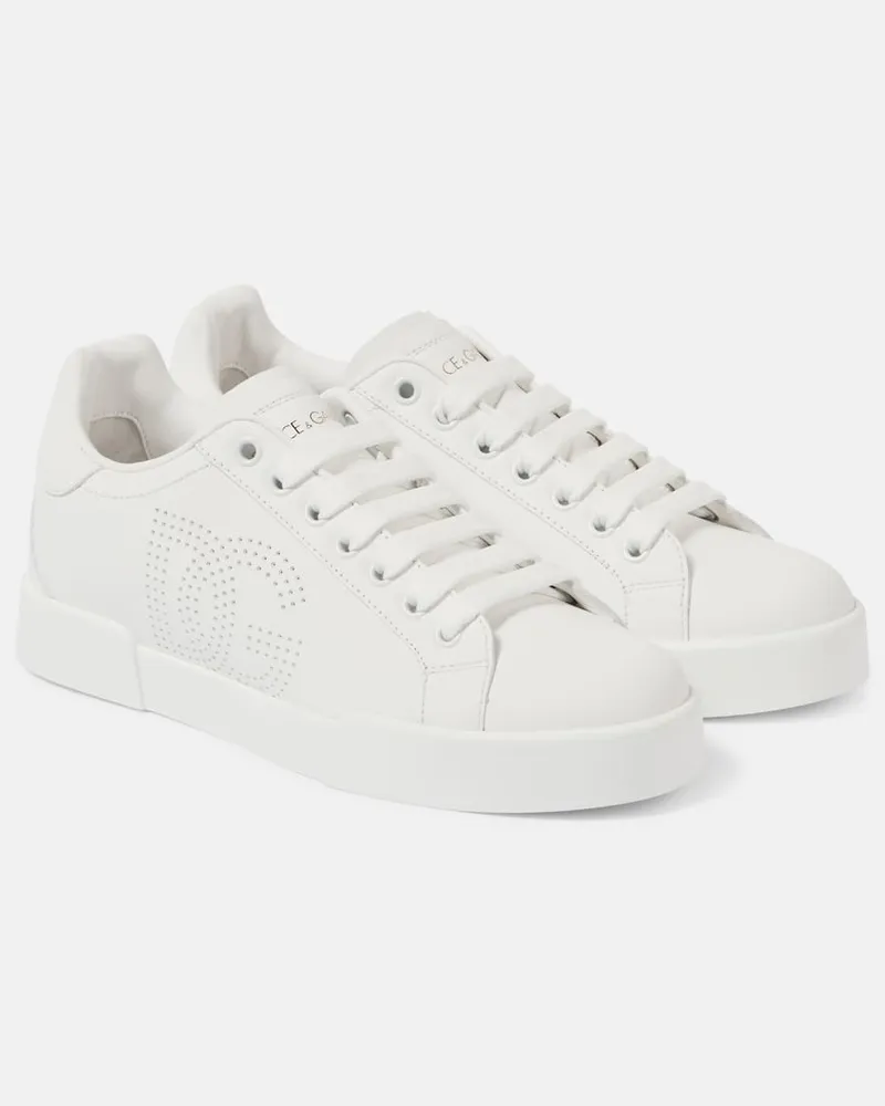 Dolce & Gabbana Sneakers Portofino aus Leder Weiß
