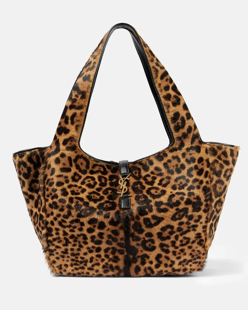 Saint Laurent Shopper Le 5 À 7 Bea aus Kalbshaar Braun
