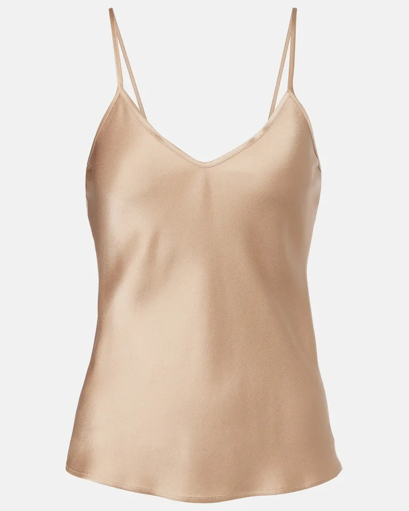 Max Mara Top aus Satin Beige