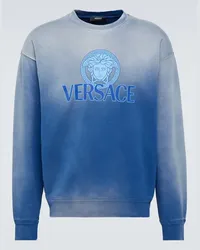 Versace Sweatshirt Medusa aus Baumwoll-Jersey Blau