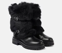 Bikerstiefel Maverick aus Leder und Lammfell