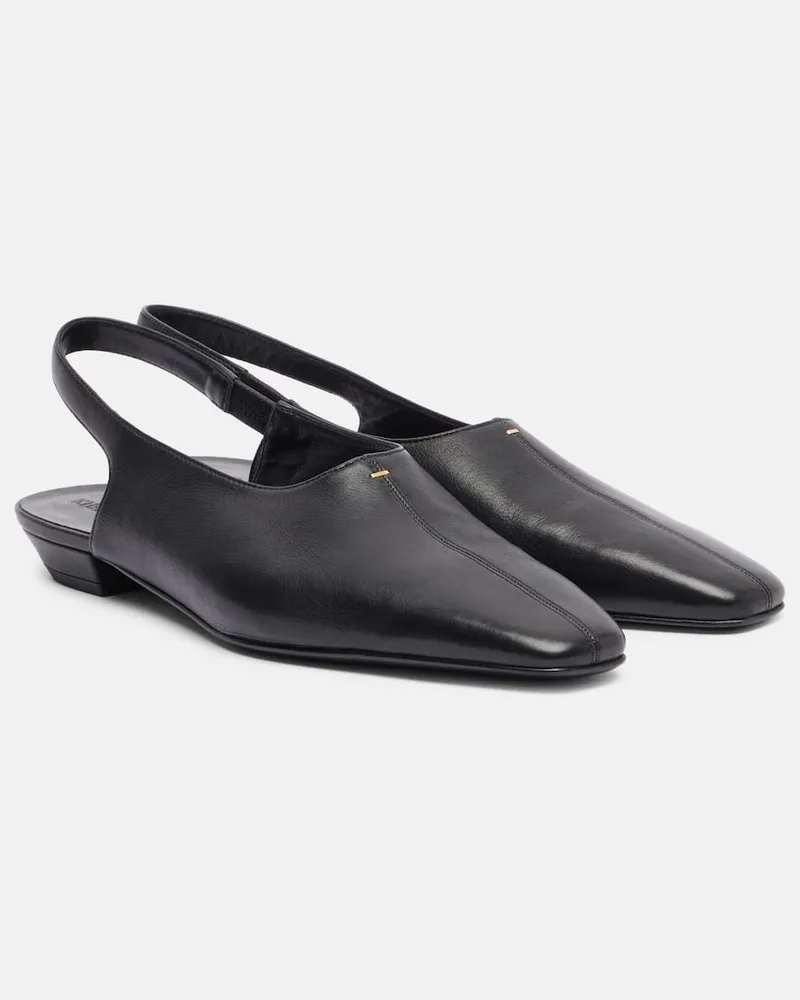 KHAITE Slingback-Ballerinas Celia aus Leder Schwarz