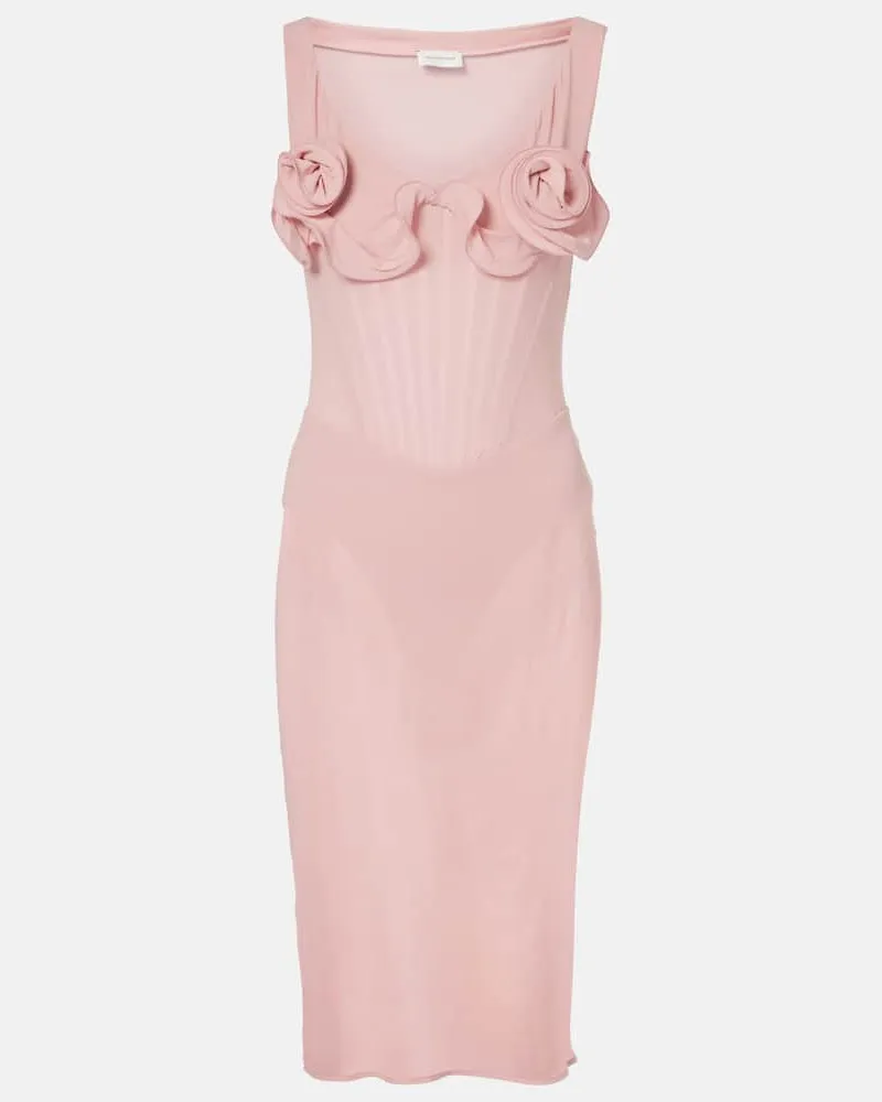 Magda Butrym Bustier-Kleid aus einem Seidengemisch Pink