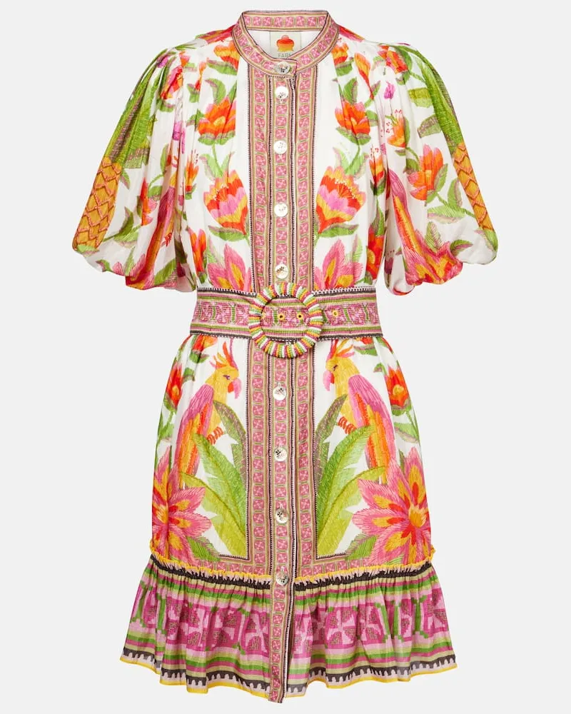 FARM Rio Bedrucktes Minikleid aus einem Baumwollgemisch Multicolor