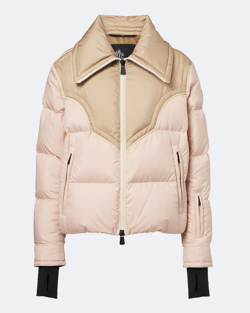 Moncler Wattierte Skijacke aus Daunen Rosa