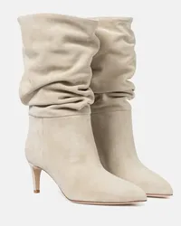 Paris Texas Stiefel aus Veloursleder Beige